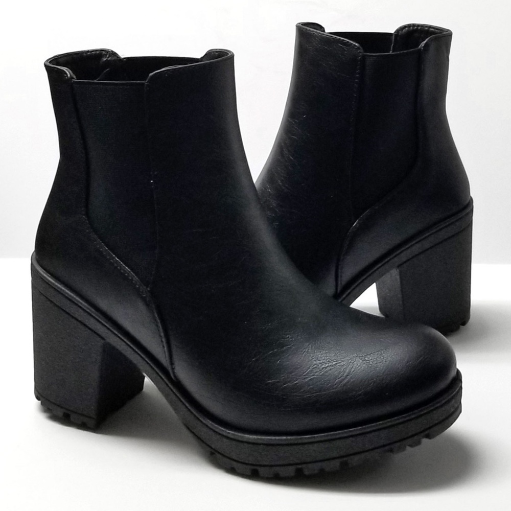 New Black Chelsea Elastic Ankle Boots Booties